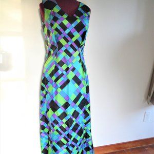 Vibrant Psychedelic 60s Maxi Dress Sleeveless